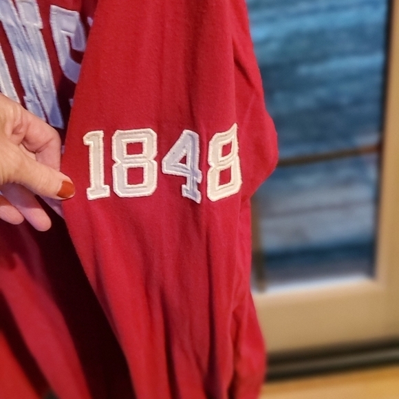 Collosseum Collegiate WI Badgers LSlve Red & White 1848 Sz 2XL Light Sweatshirt - Picture 5 of 11
